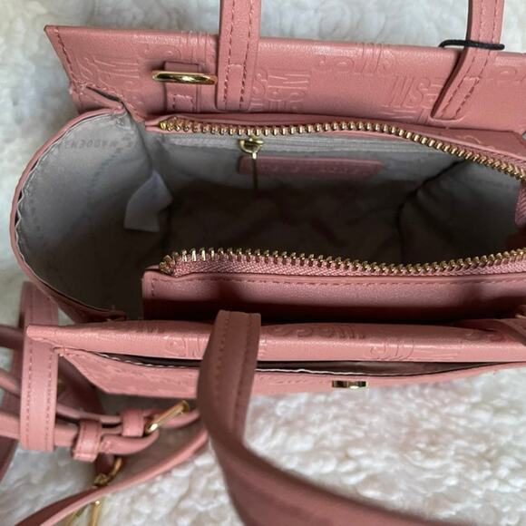 Brand New Classic STEVE MADDEN Pink BLUSH Dome Handbag Purse Satchel Vegan - Picture 7 of 9